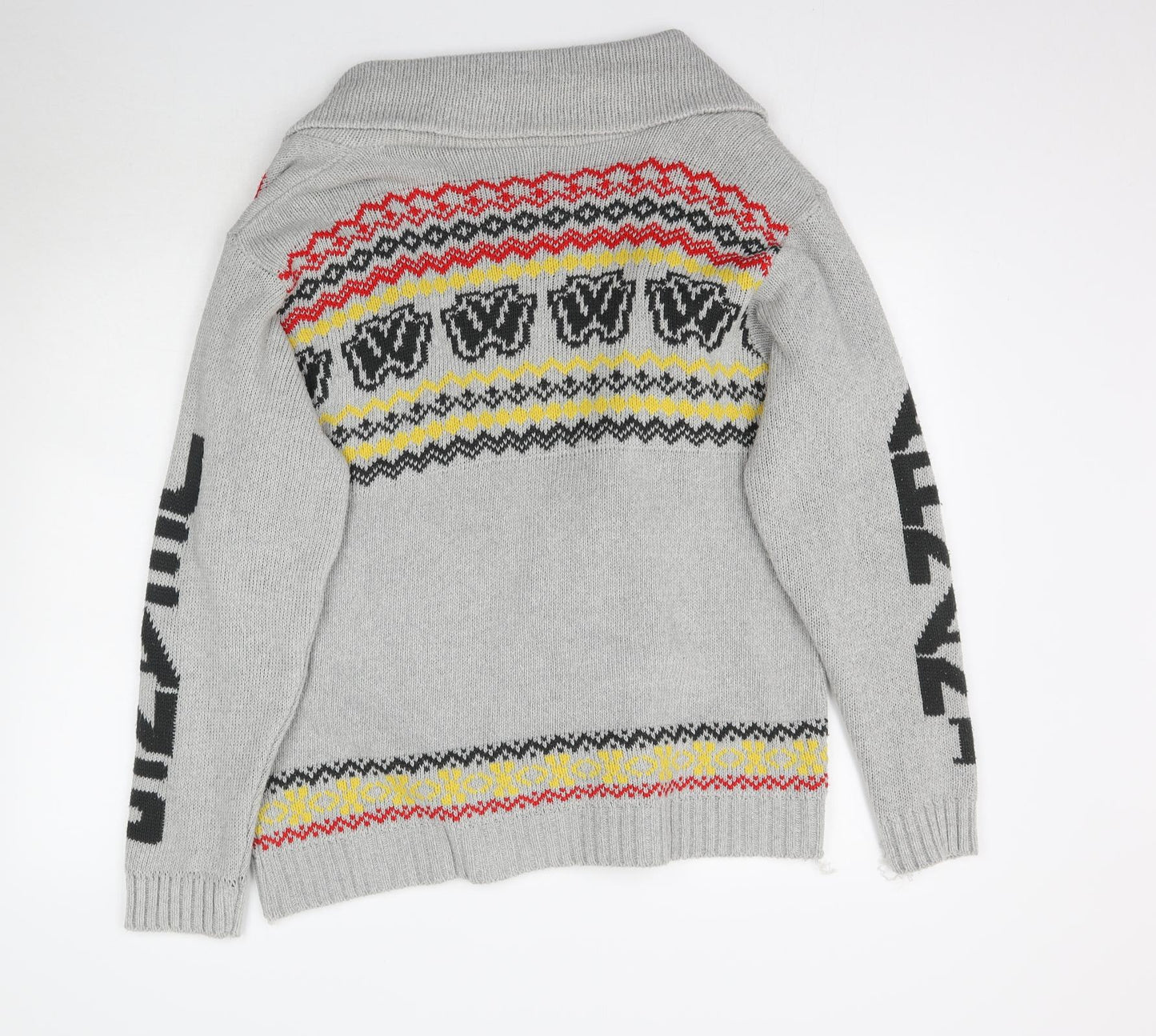 Preworn Womens Grey  Knit Cardigan Jumper Size XL