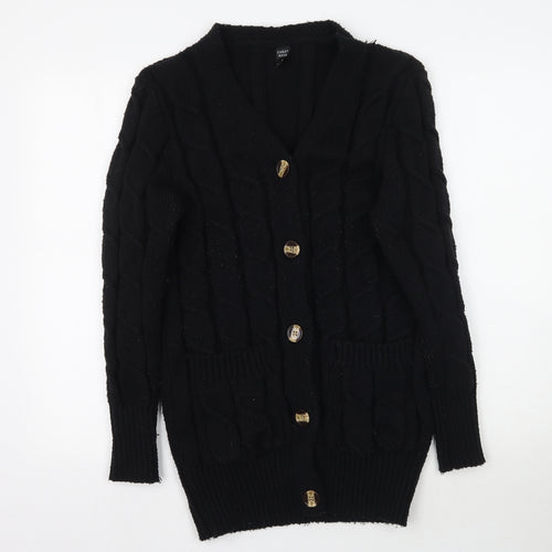 Emery Rose Womens Black  Knit Cardigan Jumper Size M