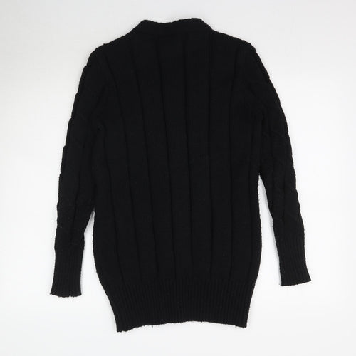 Emery Rose Womens Black  Knit Cardigan Jumper Size M