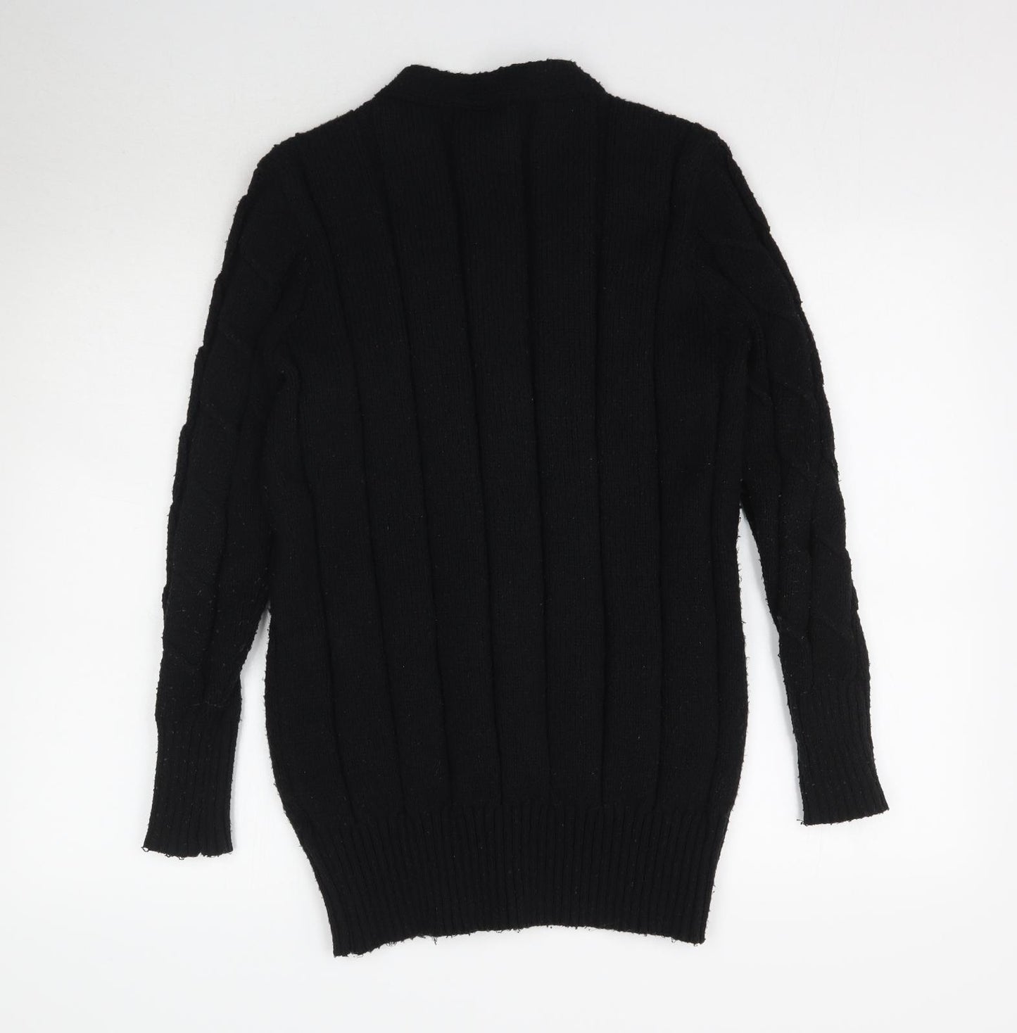 Emery Rose Womens Black  Knit Cardigan Jumper Size M