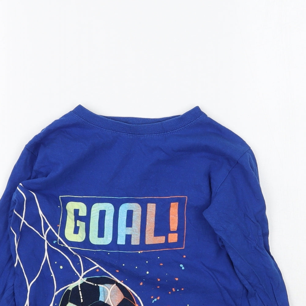 Kids Boys Blue   Basic T-Shirt Size 8-9 Years  - Goal