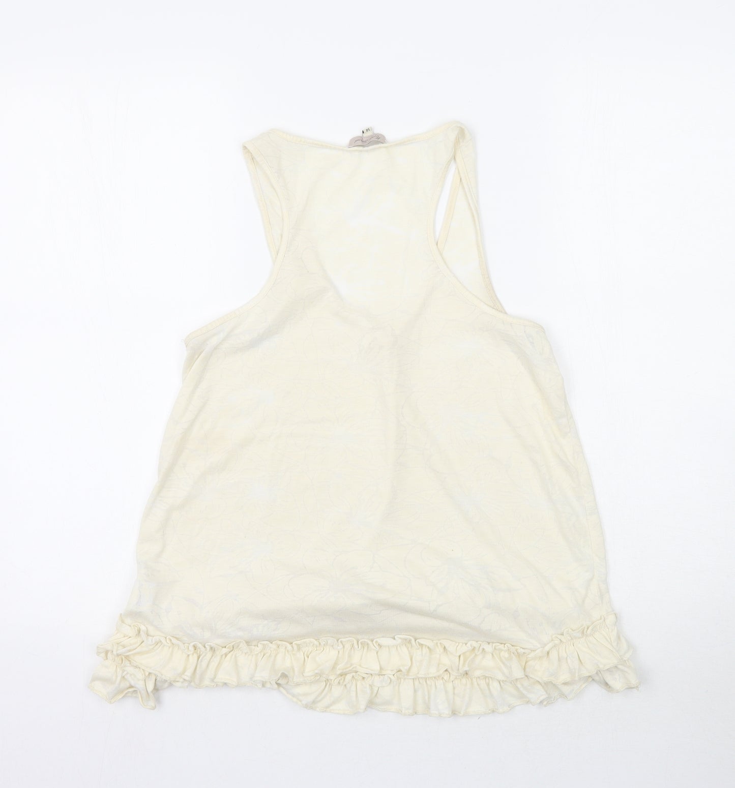 River Island Womens Ivory Floral  Basic Blouse Size 14
