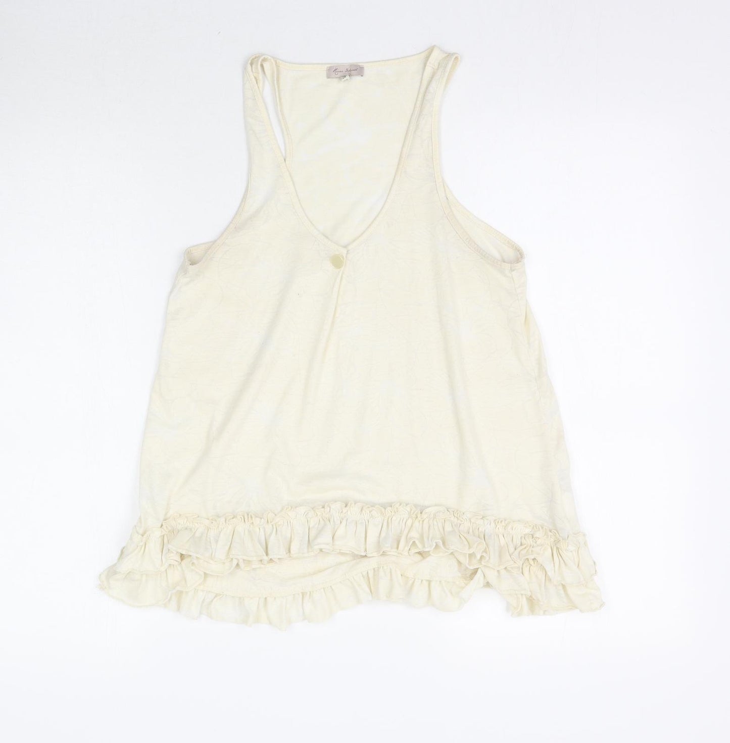 River Island Womens Ivory Floral  Basic Blouse Size 14