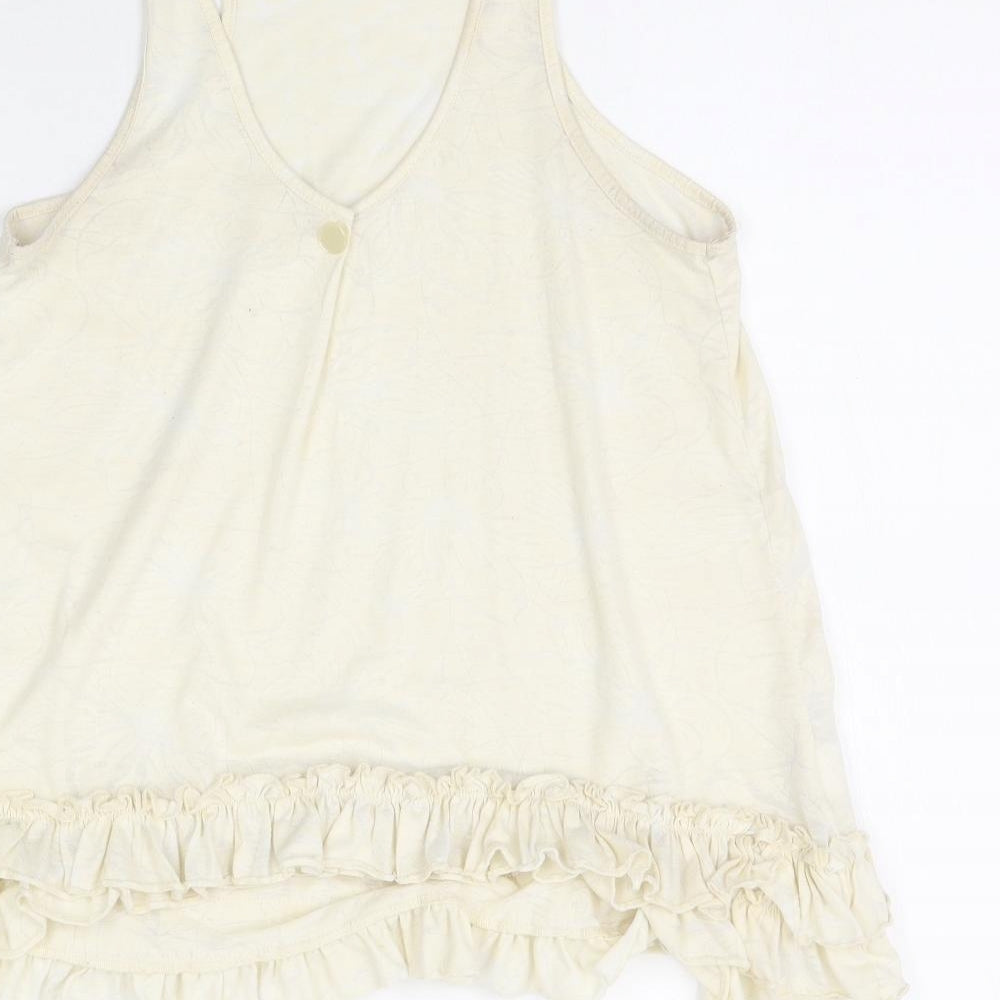 River Island Womens Ivory Floral  Basic Blouse Size 14