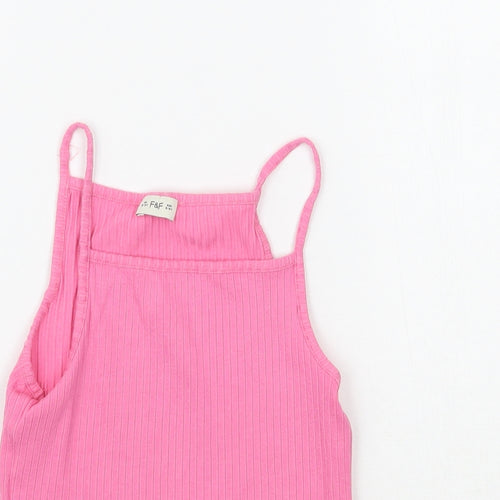 F&F Girls Pink   Basic Tank Size 8-9 Years