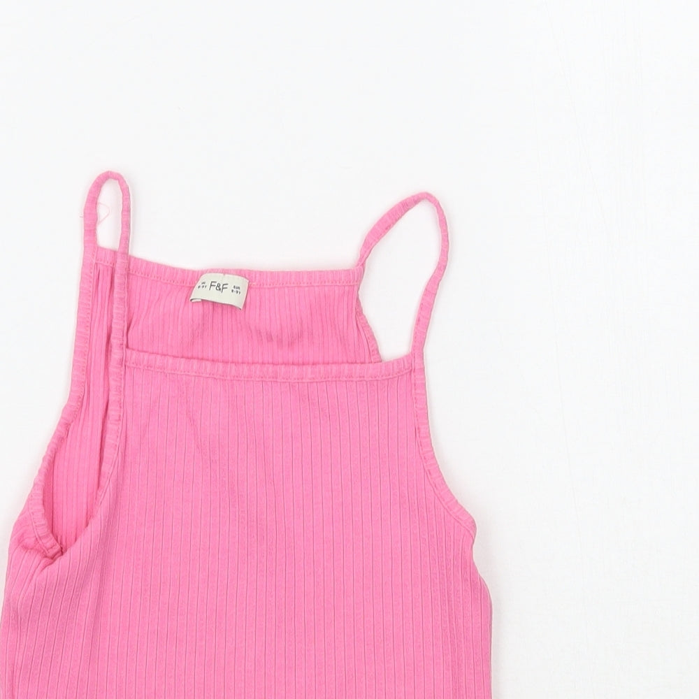 F&F Girls Pink   Basic Tank Size 8-9 Years