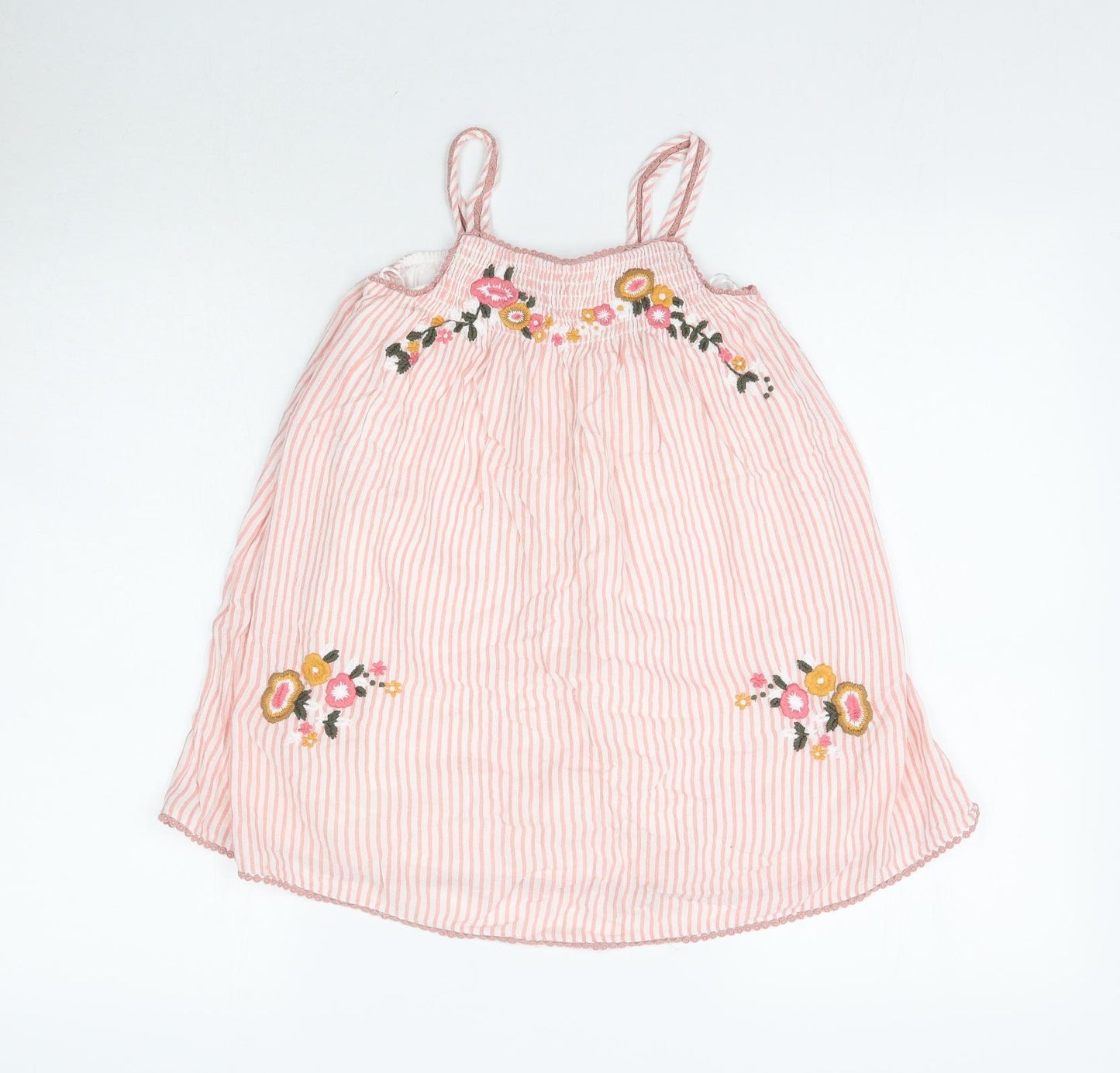 George Girls Pink Striped  Basic Blouse Size 4-5 Years