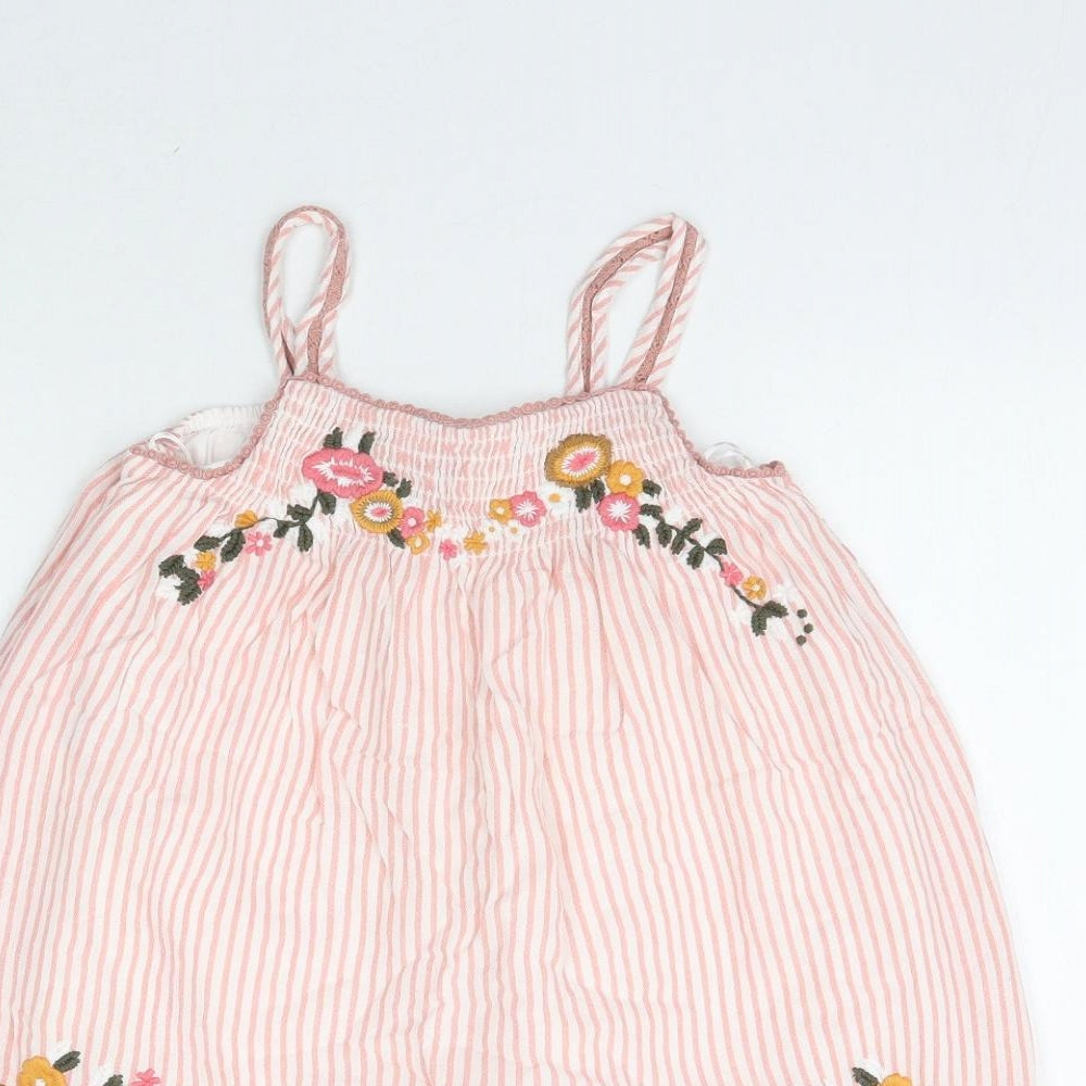 George Girls Pink Striped  Basic Blouse Size 4-5 Years