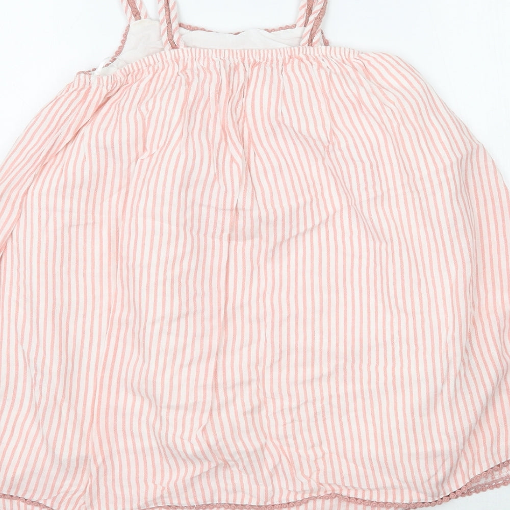 George Girls Pink Striped  Basic Blouse Size 4-5 Years