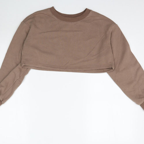 SheIn Womens Brown   Pullover Sweatshirt Size M