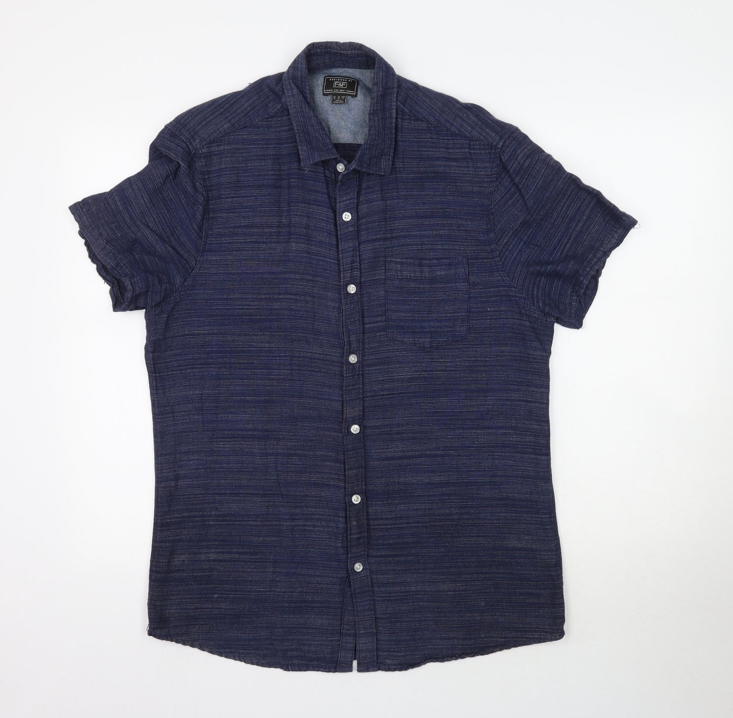 F&F Mens Blue    Button-Up Size M