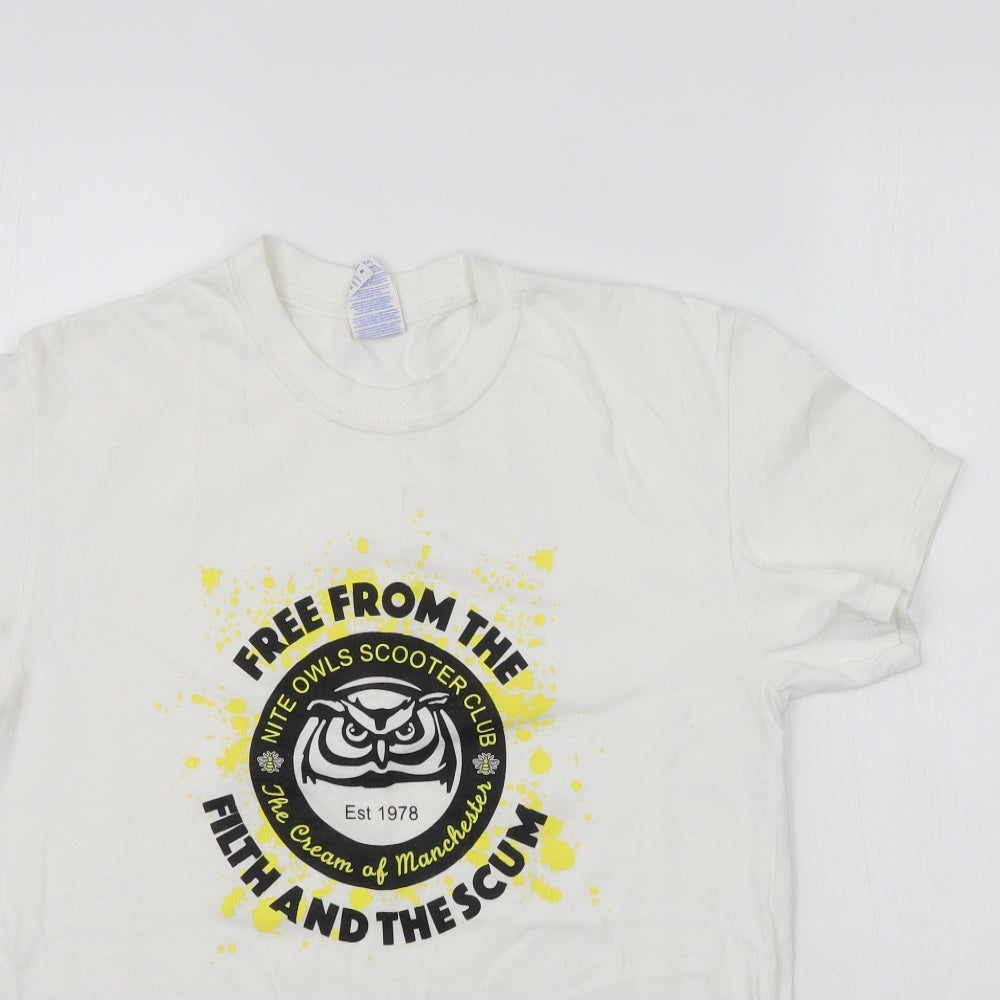 Gildan Mens White    T-Shirt Size S