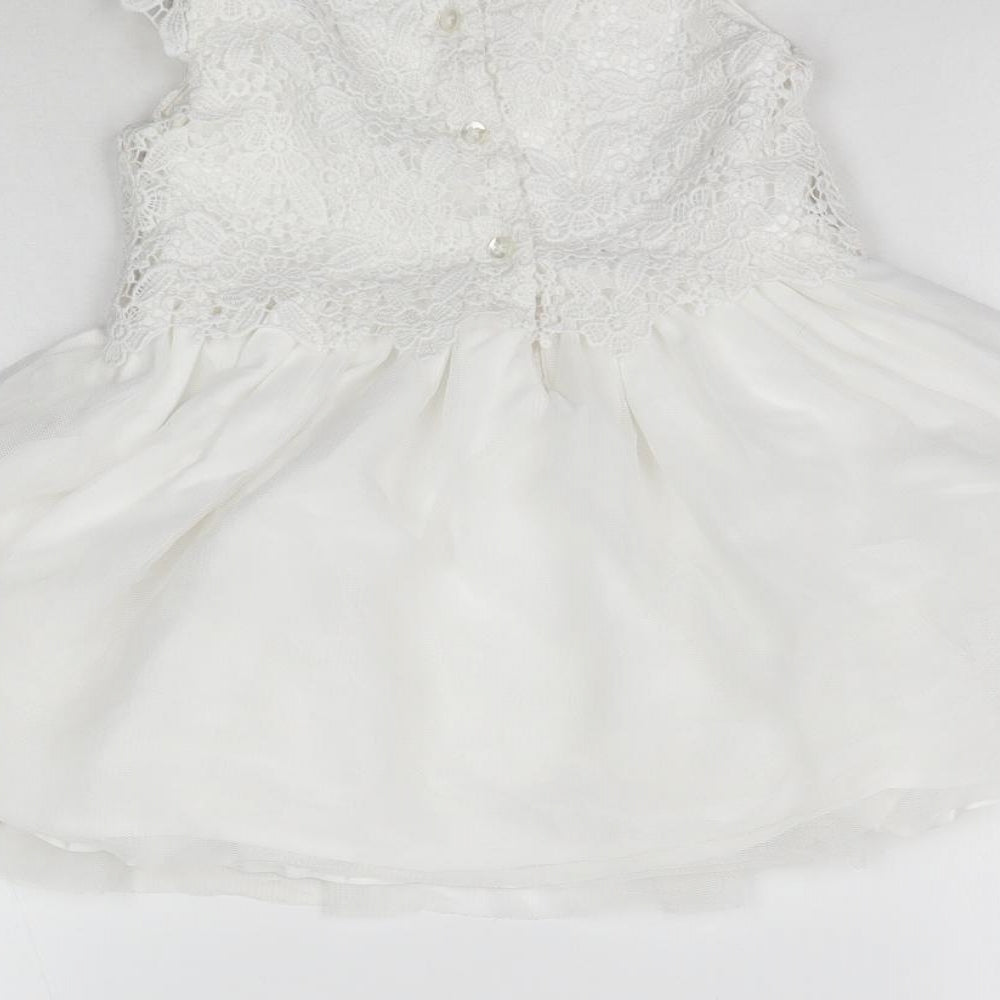 Primark Girls White   Fit & Flare  Size 18-24 Months