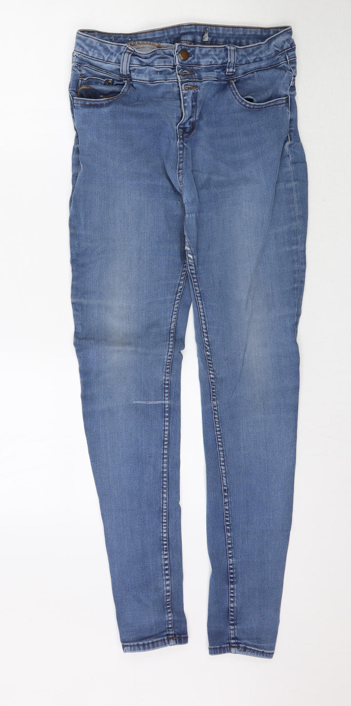 Preworn Womens Blue  Denim Skinny Jeans Size 32 in L30 in