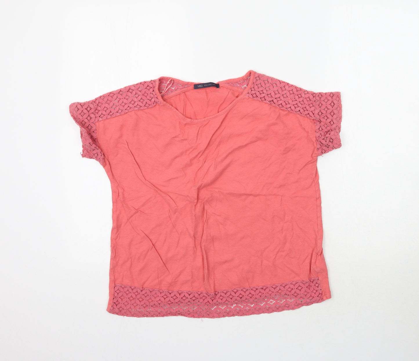 Marks and Spencer Womens Pink   Basic T-Shirt Size 12