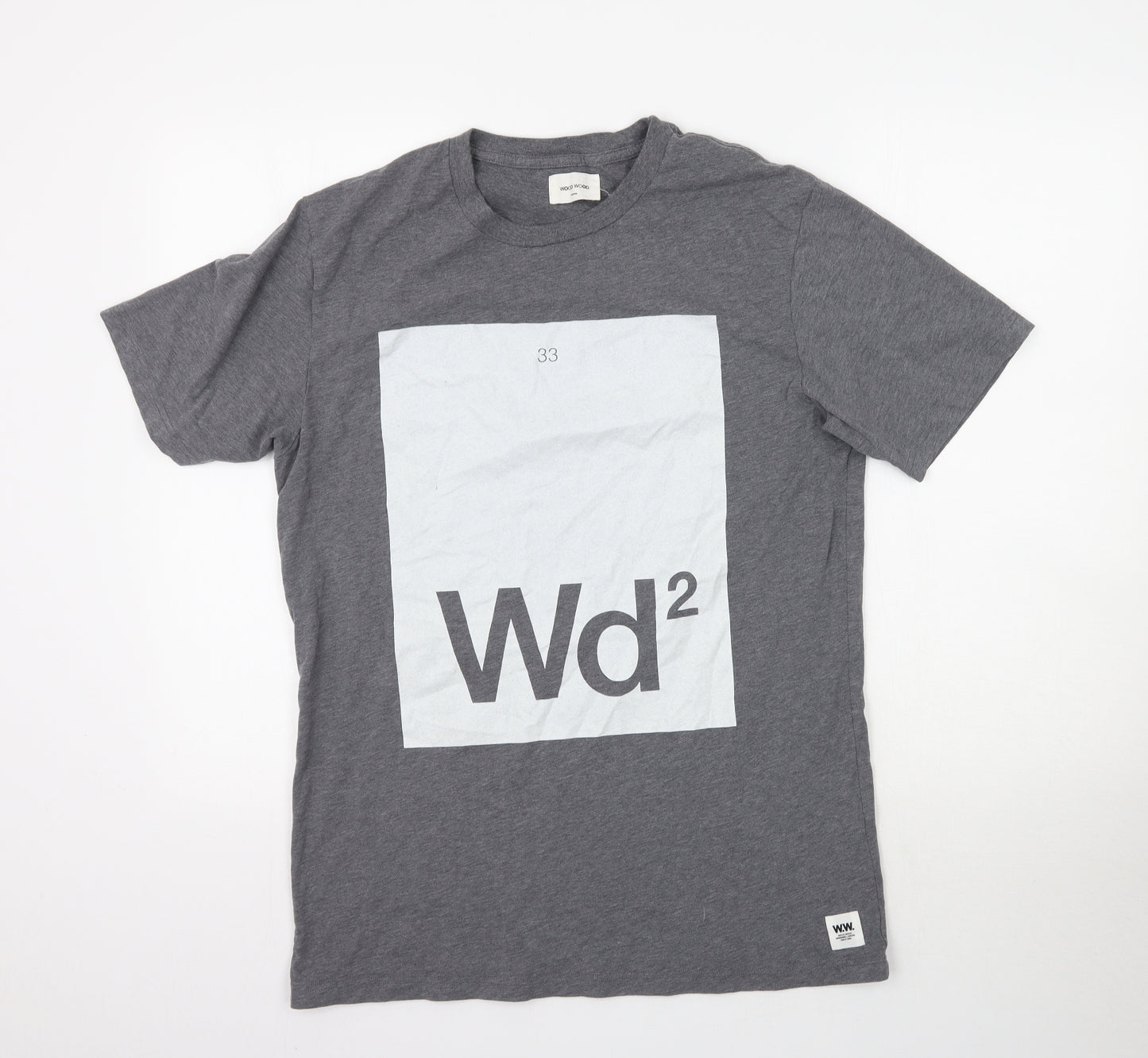 Wood Wood Mens Grey    T-Shirt Size M
