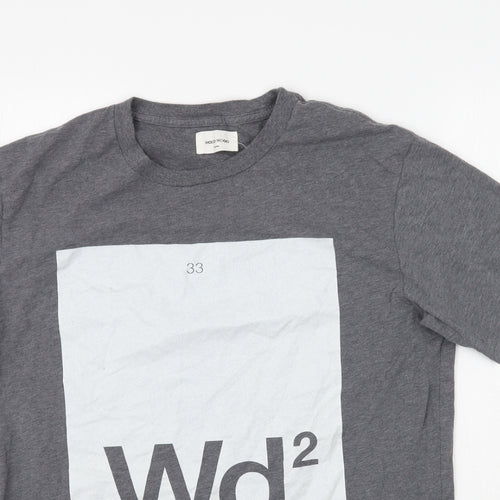Wood Wood Mens Grey    T-Shirt Size M