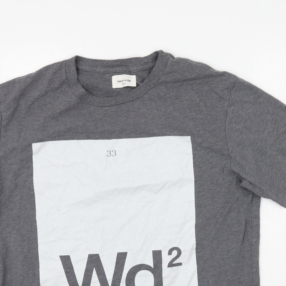 Wood Wood Mens Grey    T-Shirt Size M
