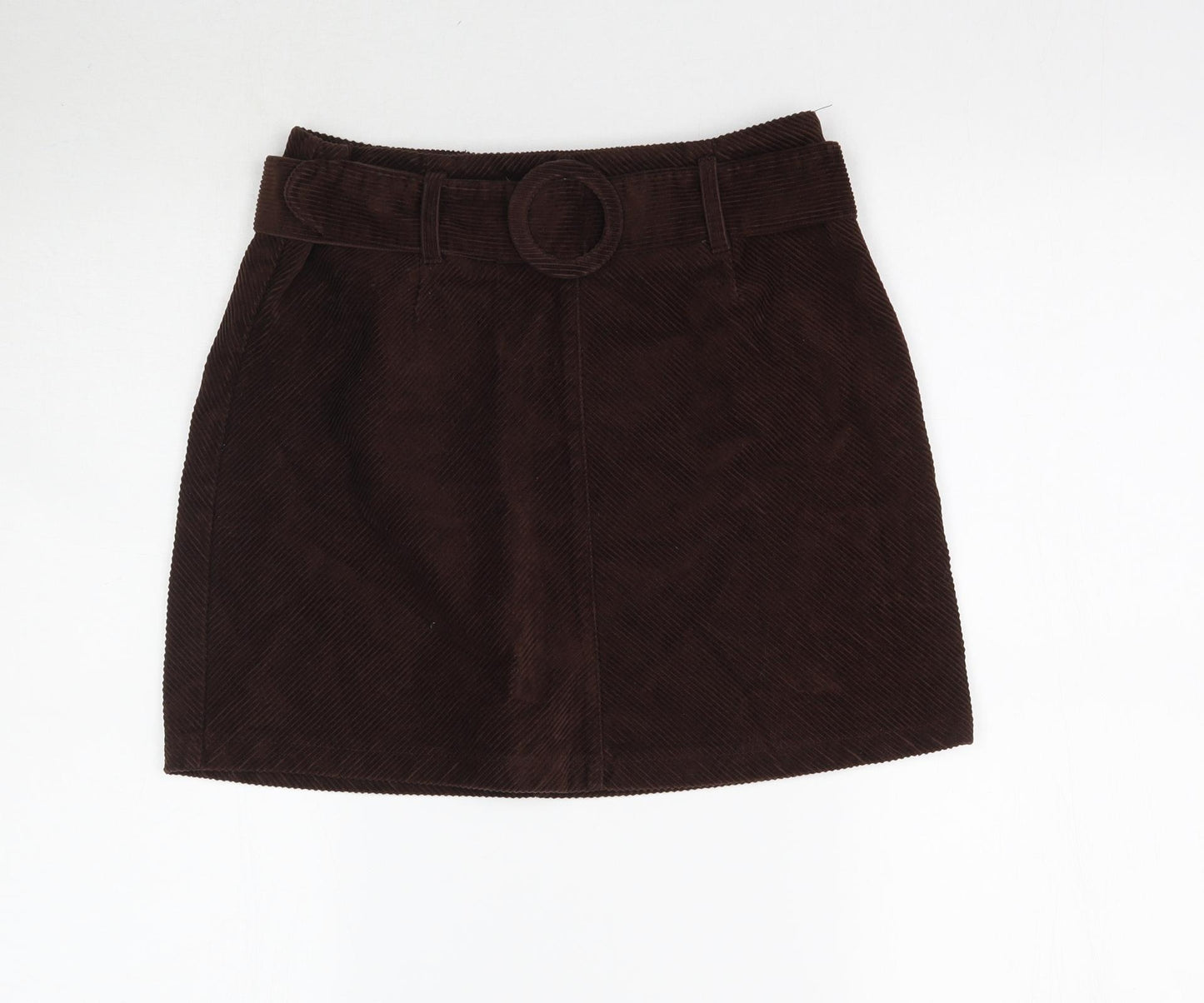 Denim Co. Womens Brown  Corduroy Mini Skirt Size 10