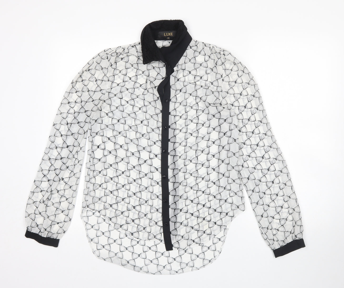 Dorothy Perkins Womens Multicoloured Geometric  Basic Blouse Size 10  - Button up