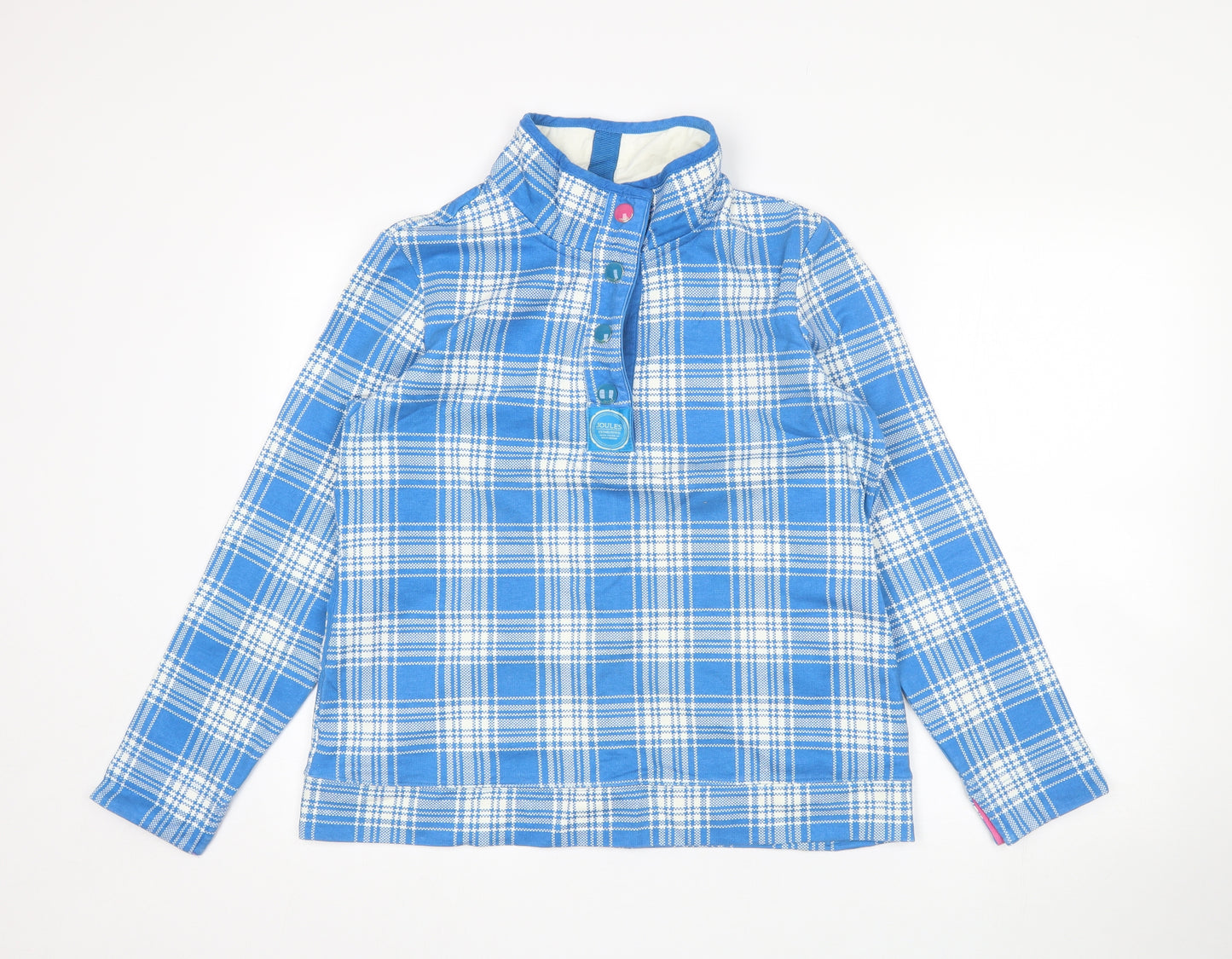 Joules Womens Multicoloured Check  Pullover Sweatshirt Size 14
