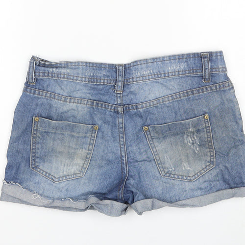 Deni  Co Womens Blue   Cut-Off Shorts Size 8