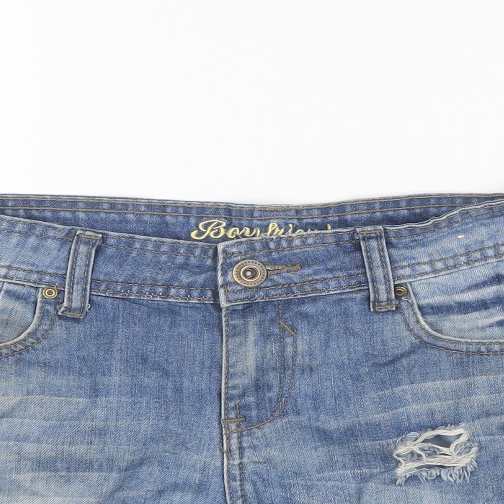Deni  Co Womens Blue   Cut-Off Shorts Size 8