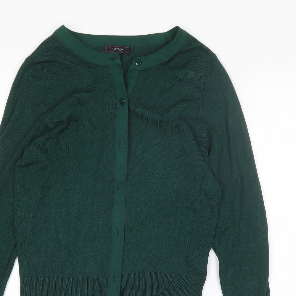 Therapy Womens Green   Cardigan Jumper Size M