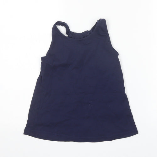 Nutmeg Girls Blue   Basic Tank Size 7-8 Years