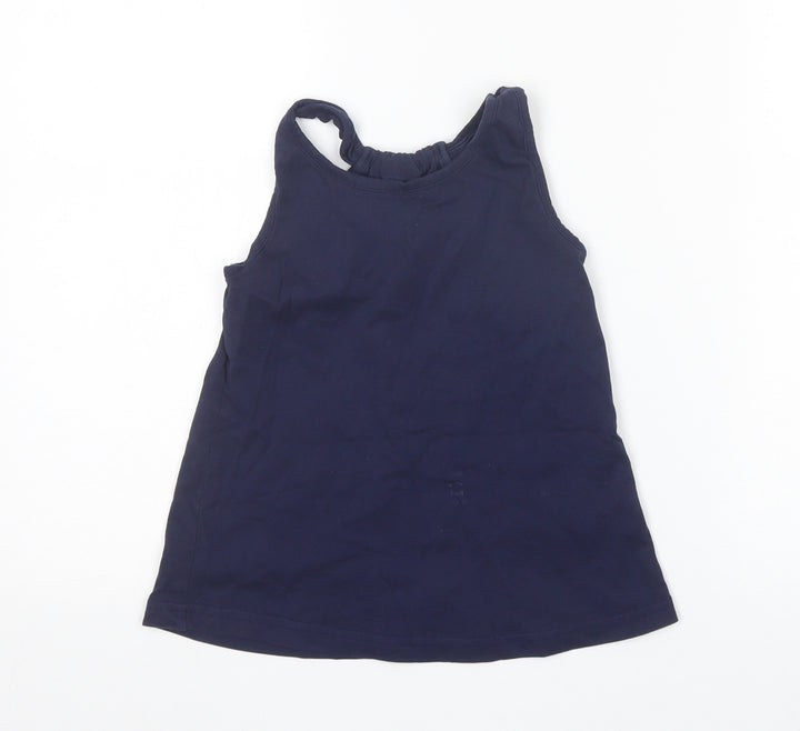 Nutmeg Girls Blue   Basic Tank Size 7-8 Years