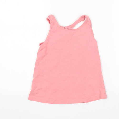 Nutmeg Girls Pink   Basic Tank Size 7-8 Years