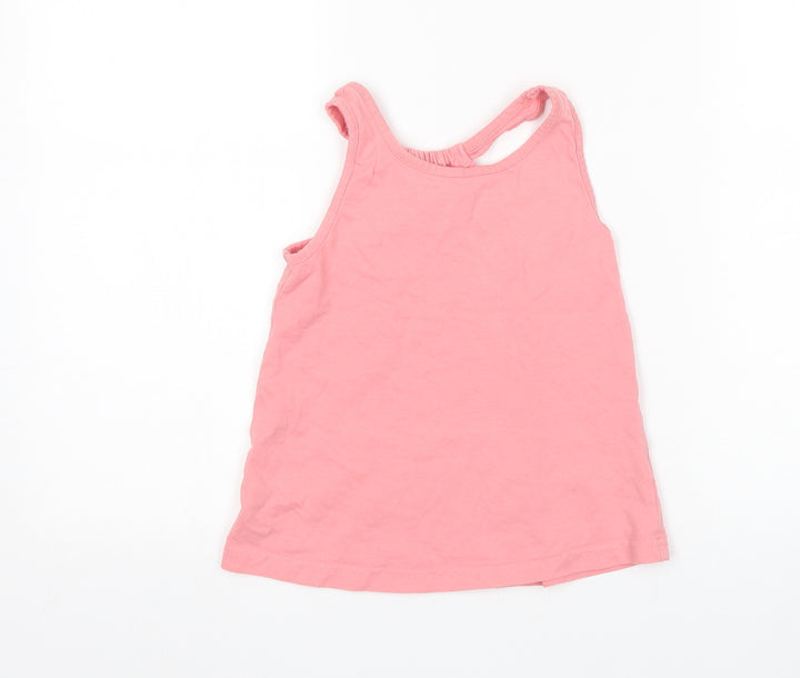 Nutmeg Girls Pink   Basic Tank Size 7-8 Years