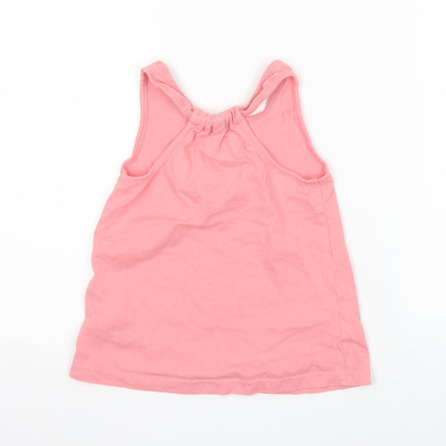 Nutmeg Girls Pink   Basic Tank Size 7-8 Years