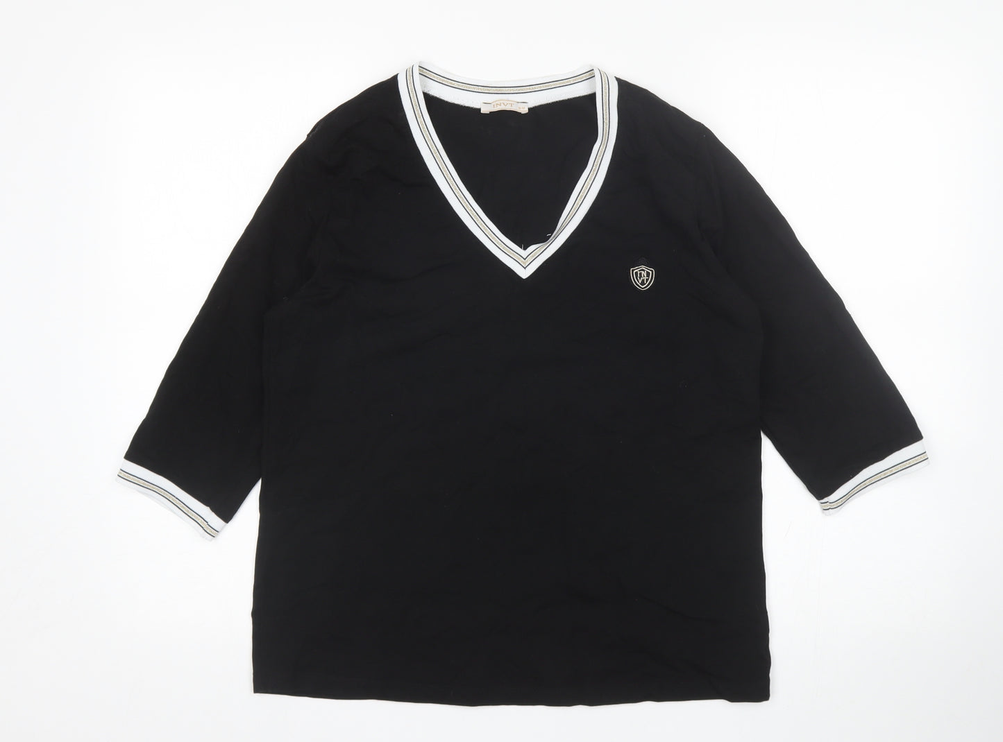 INVT Womens Black   Basic T-Shirt Size S