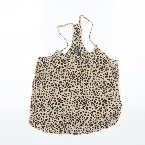 H&M Womens Multicoloured Animal Print  Basic Tank Size 6