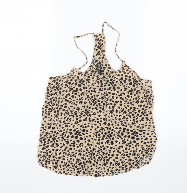 H&M Womens Multicoloured Animal Print  Basic Tank Size 6