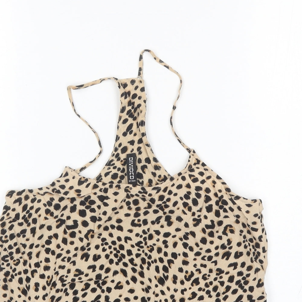 H&M Womens Multicoloured Animal Print  Basic Tank Size 6