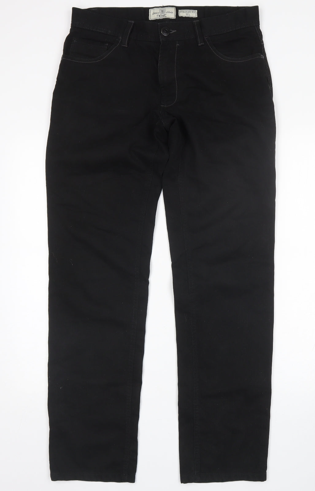 NEXT Mens Black   Straight Jeans Size 32 L32 in