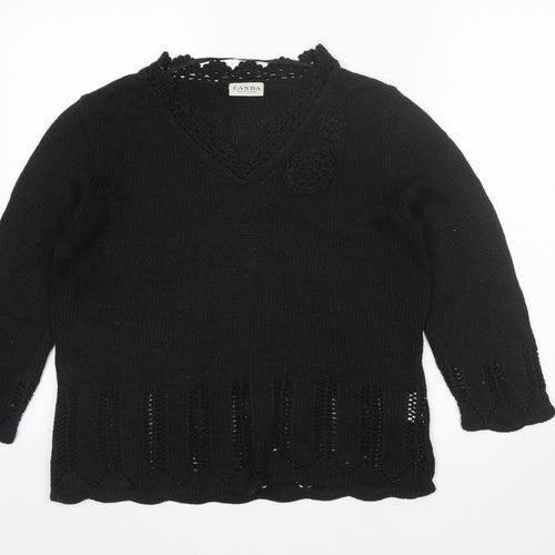 C&A Womens Black   Pullover Jumper Size M