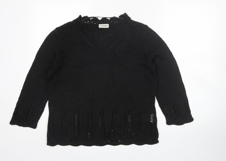 C&A Womens Black Pullover Jumper Size M