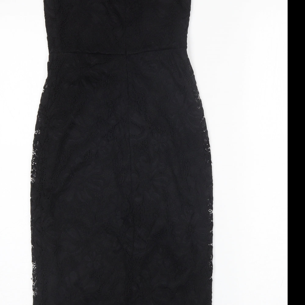 New Look Womens Black Floral  Mini  Size 10