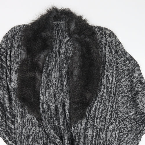 Preworn Womens Grey  Knit Cape Jumper One Size