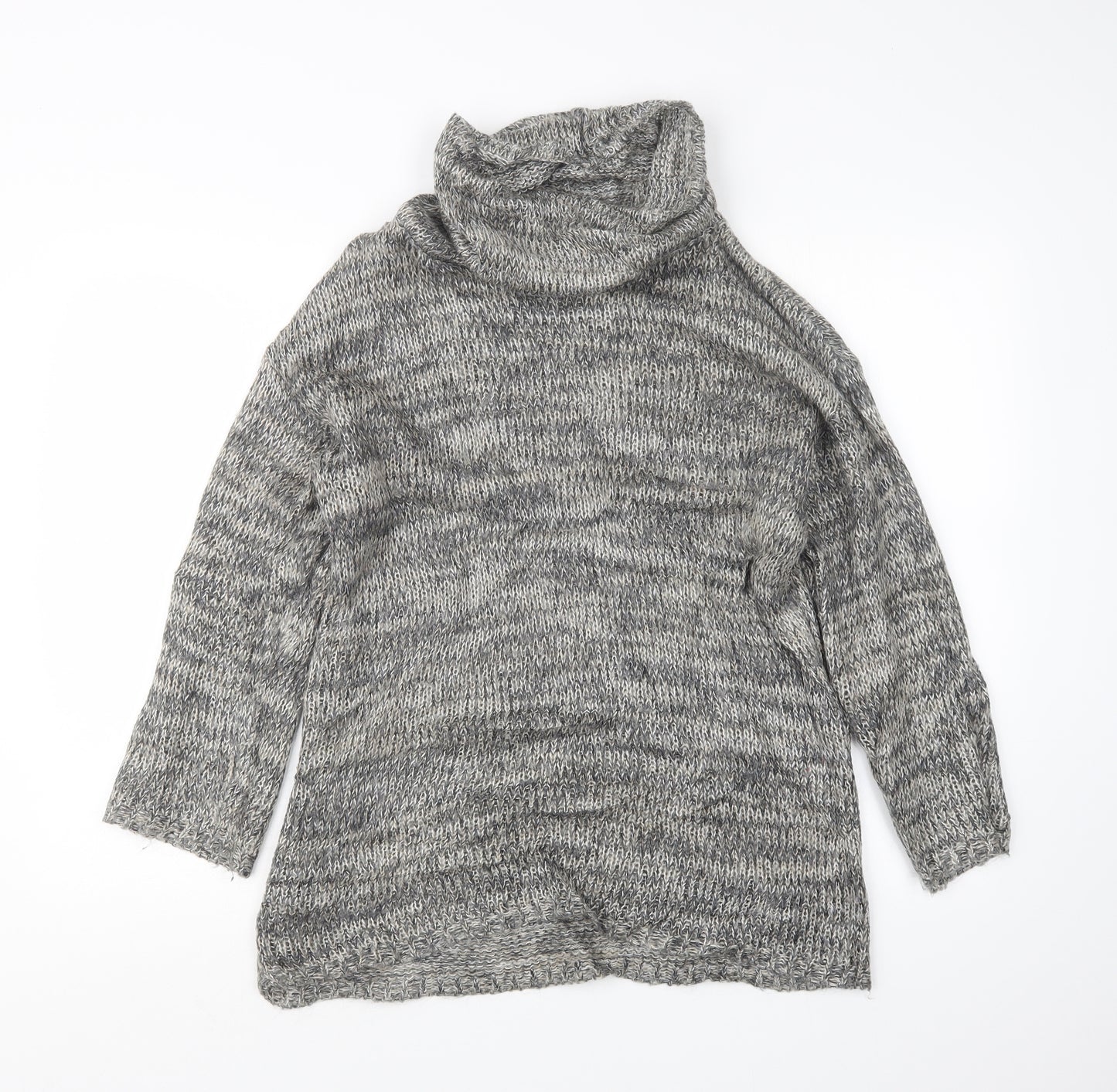 H&M Womens Grey  Knit Pullover Jumper Size M