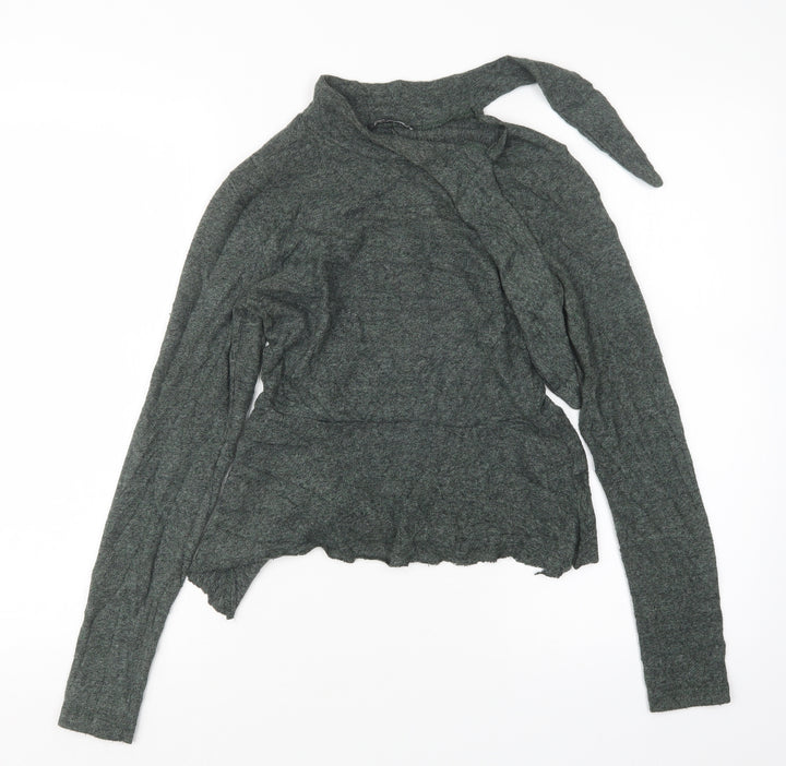 H&M Womens Green Knit Pullover Jumper Size S