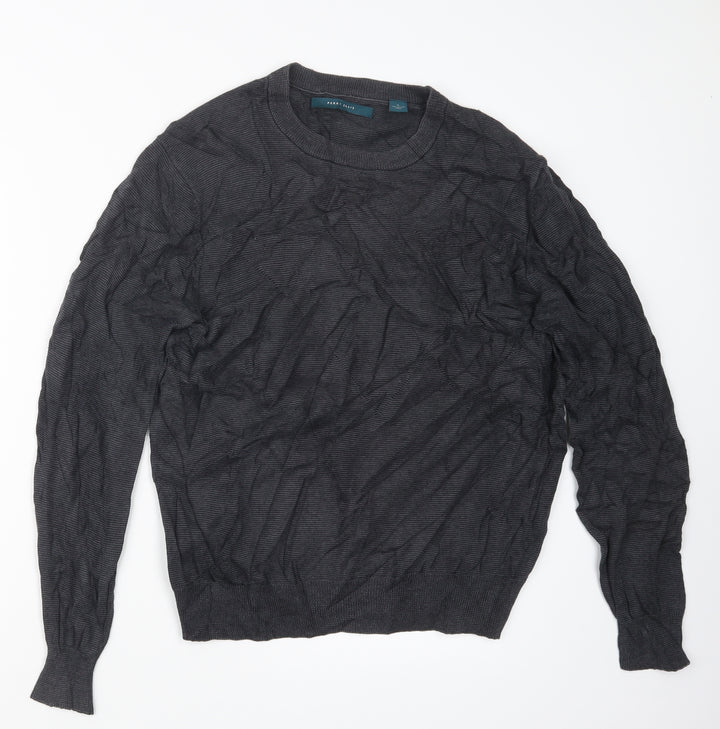 Perry Ellis Mens Grey Knit Pullover Jumper Size S