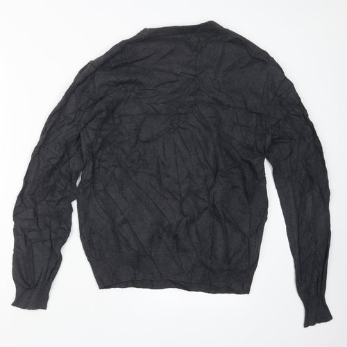Perry Ellis Mens Grey  Knit Pullover Jumper Size S