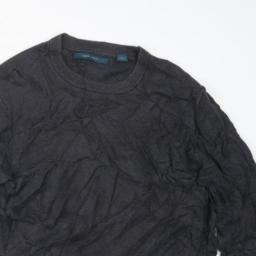 Perry Ellis Mens Grey  Knit Pullover Jumper Size S