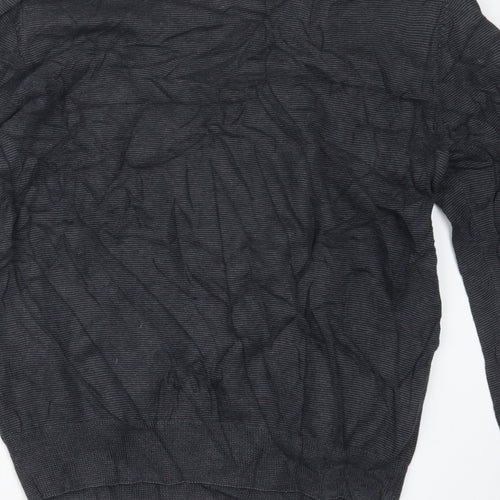 Perry Ellis Mens Grey  Knit Pullover Jumper Size S