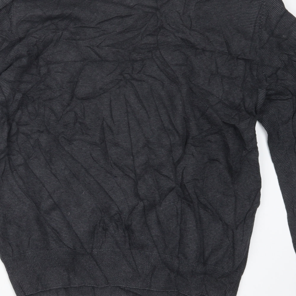 Perry Ellis Mens Grey  Knit Pullover Jumper Size S