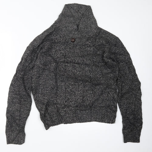Cedar Wood State Mens Grey  Knit Pullover Sweatshirt Size S